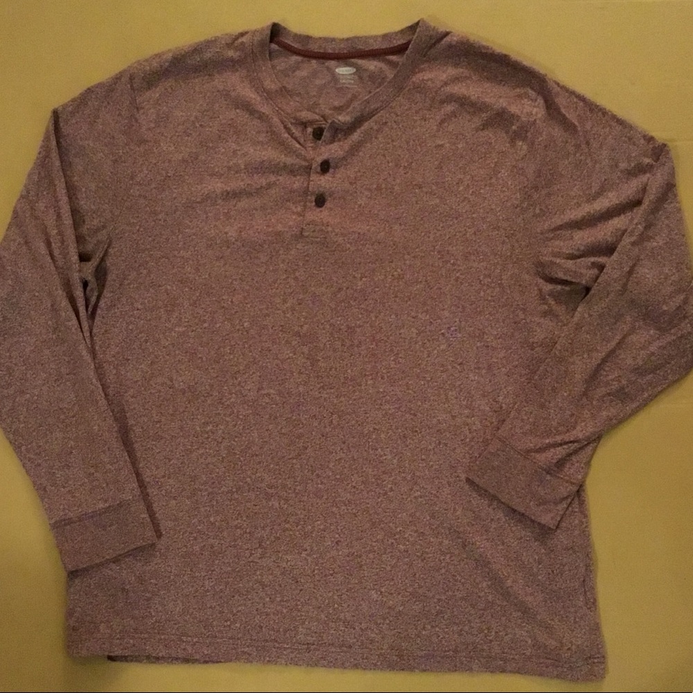 Old Navy Burgundy 3 Button Long Sleeve Shirt